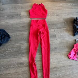 Women's Red Two-Piece Set
